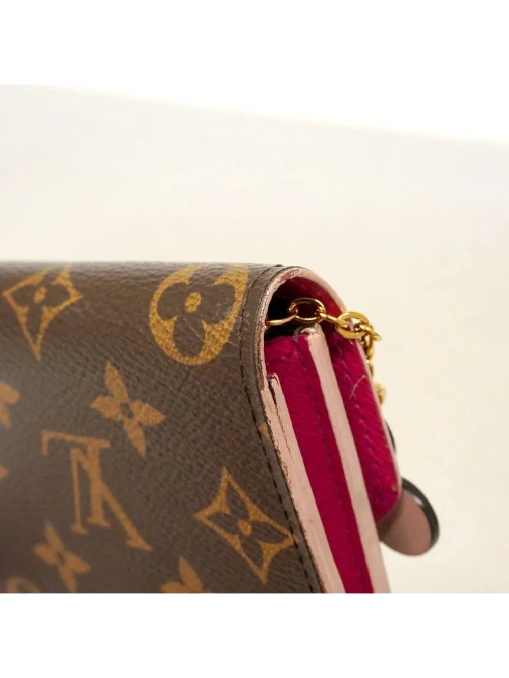 Louis Vuitton Wallet Monogram Portefeuille Emily Flower Motif Brown Rose